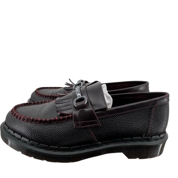 DR. MARTENS Adrian Snaffle Loafer NEW $160 Oxblood Pebble Leather Sz  M 9 L 10 - Picture 3 of 10